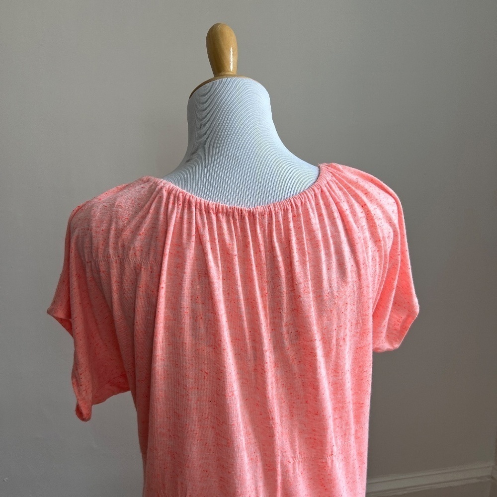 Brazilian Brand Agatha Orange Textured Fabric Relaxed Short Sleeves Dress M‎ - Picture 6 of 8